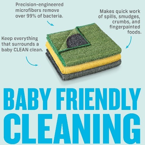 Baby Gear Cleaning Kit, Premium Microfiber Cloth, Ideal for High Chairs, Cover,