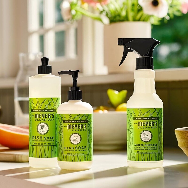 Liquid Dish Soap Fresh Cut Grass Scent Cruelty Free Eco Friendly Cleaning 16oz