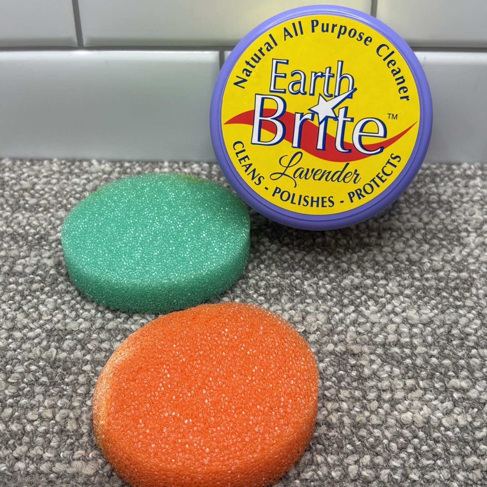 NEW Original Earth Brite Natural All Purpose Cleaner 10.5 Lavender 2 Ex Sponges
