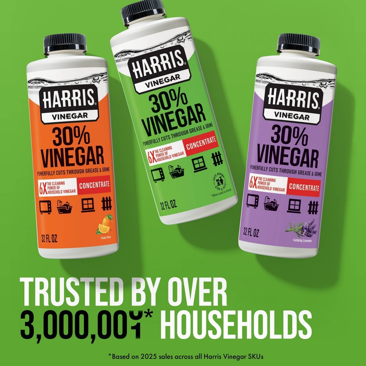 HARRIS 30% Vinegar All-Purpose Cleaners – Unscented – 32 fl oz