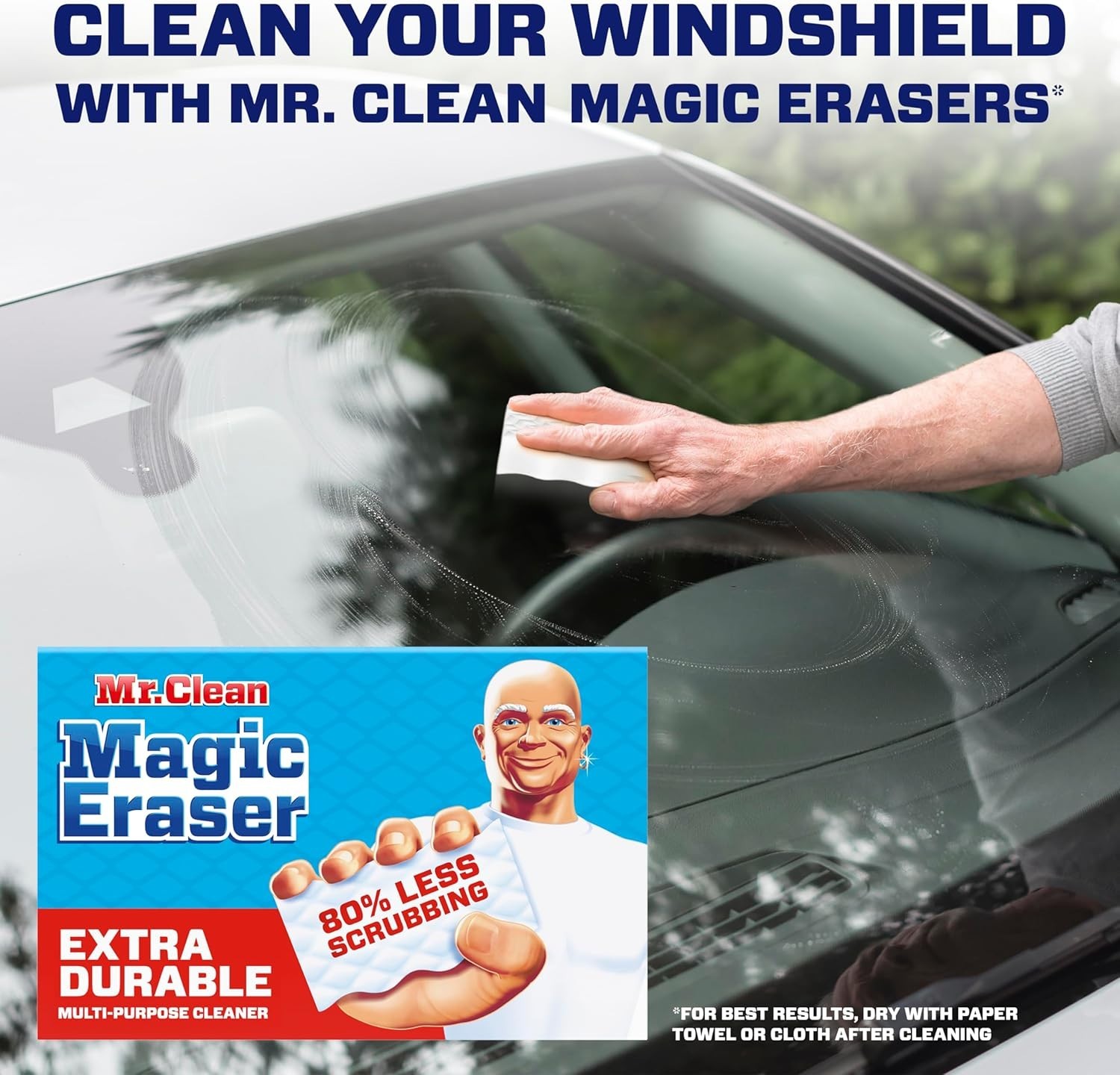 10 Ct Mr. Clean Magic Eraser Extra Durable, Multi Purpose Cleaner, Shoe,Bathroom
