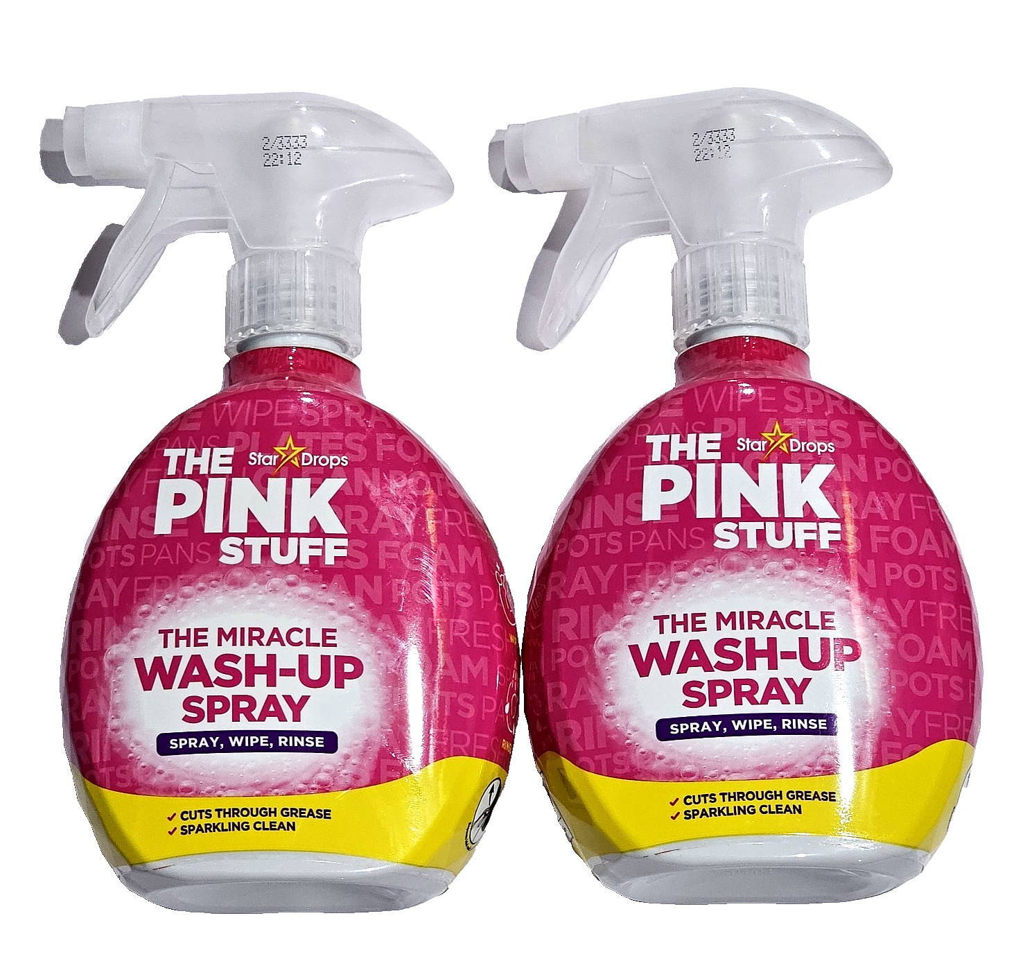 2 Pack The Pink Stuff The Miracle Wash Up Spray Star Drops