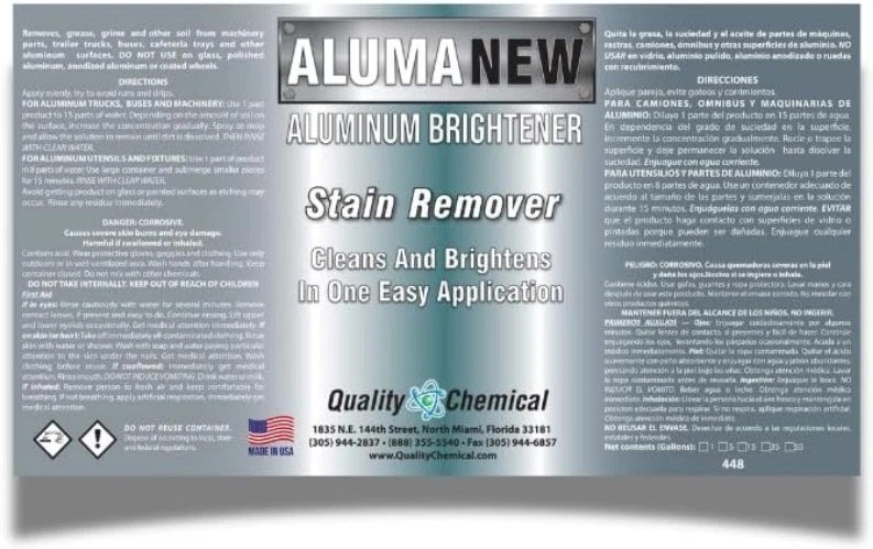 Restorative Aluminum Cleaner – 128 FL Oz Stain Remover for Trailers & Machinery