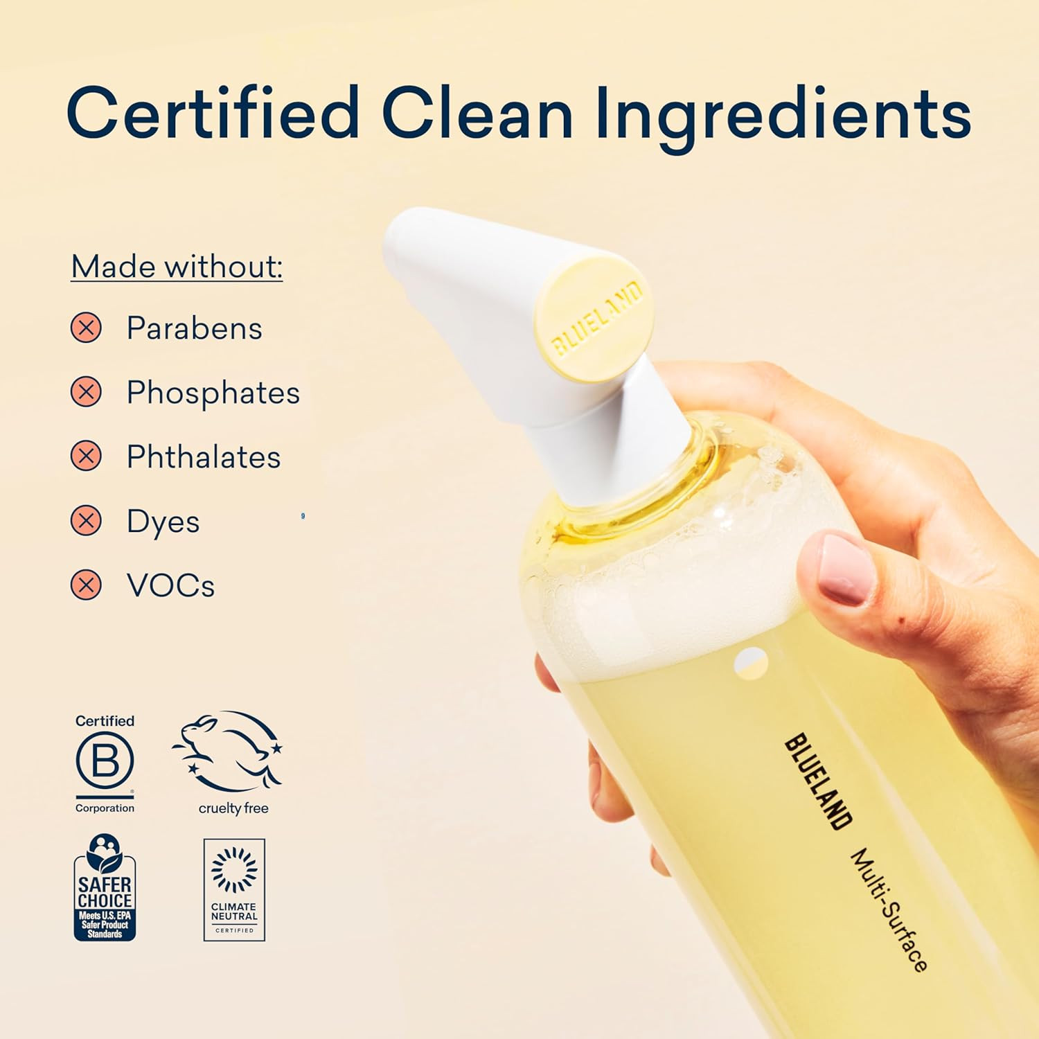 Multi-Surface Cleaner, 4-Pack Refill, Fresh Lemon Scent, All-Purpose, Eco-Friend