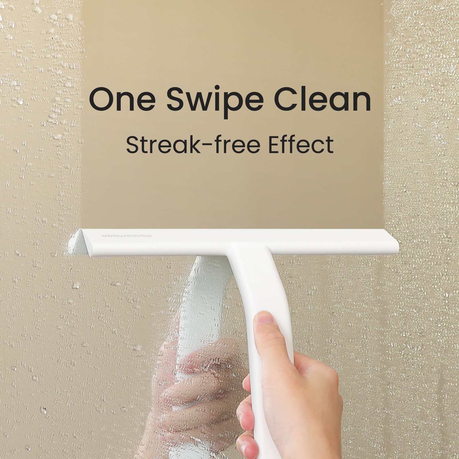 JustHang Shower Squeegee for Glass Doors, AllOnePiece AwardWinning Silicone S…