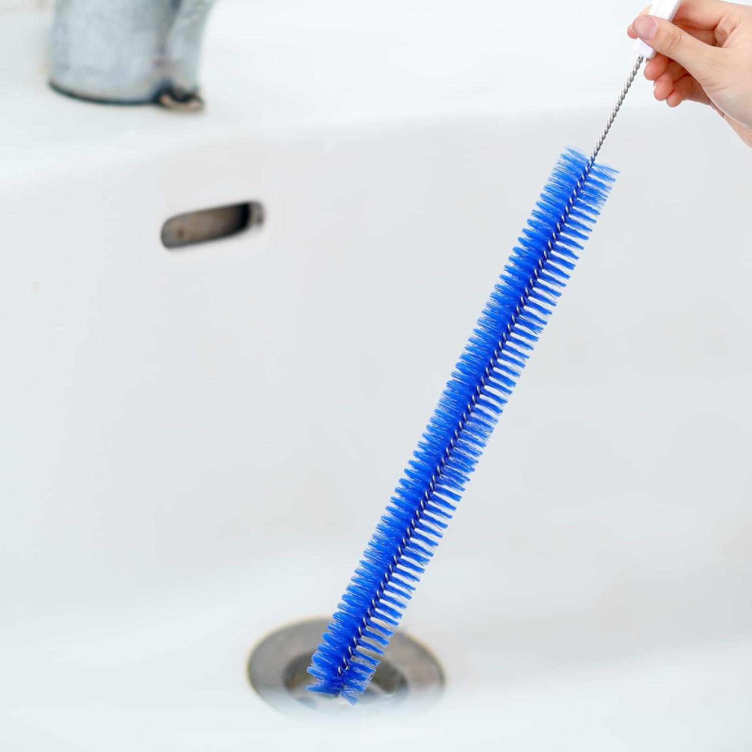 2 Pcs Drain Cleaner Brush 15 Inches Extra Long Handle Scrub Cleaner Bottle Brush