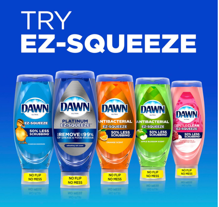 Dawn EZ-Squeeze Ultra Dish Soap, Dishwashing Liquid, Original, Dish Soap Refill,
