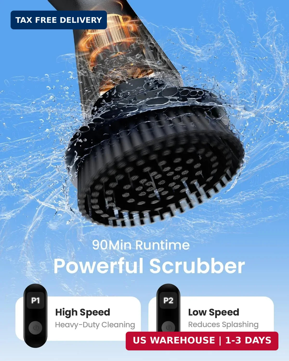 Leebein Electric Spin Scrubber, Cordless Cleaning Brush for Bathroom Shower Tub,