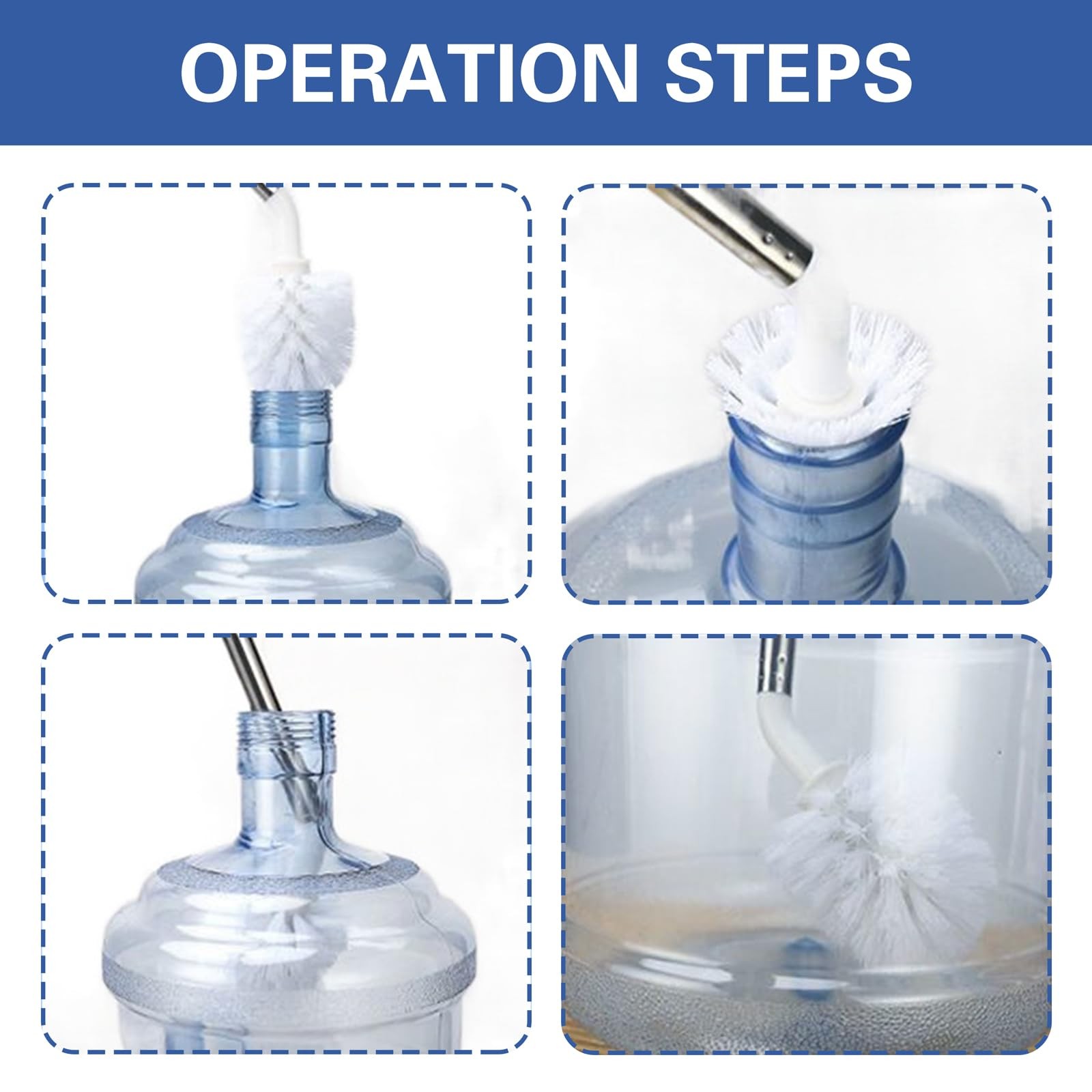 4 Pcs Water Bottle Brushes for Cleaning, 28.7” and 25.5” Stainless Steel Lo…