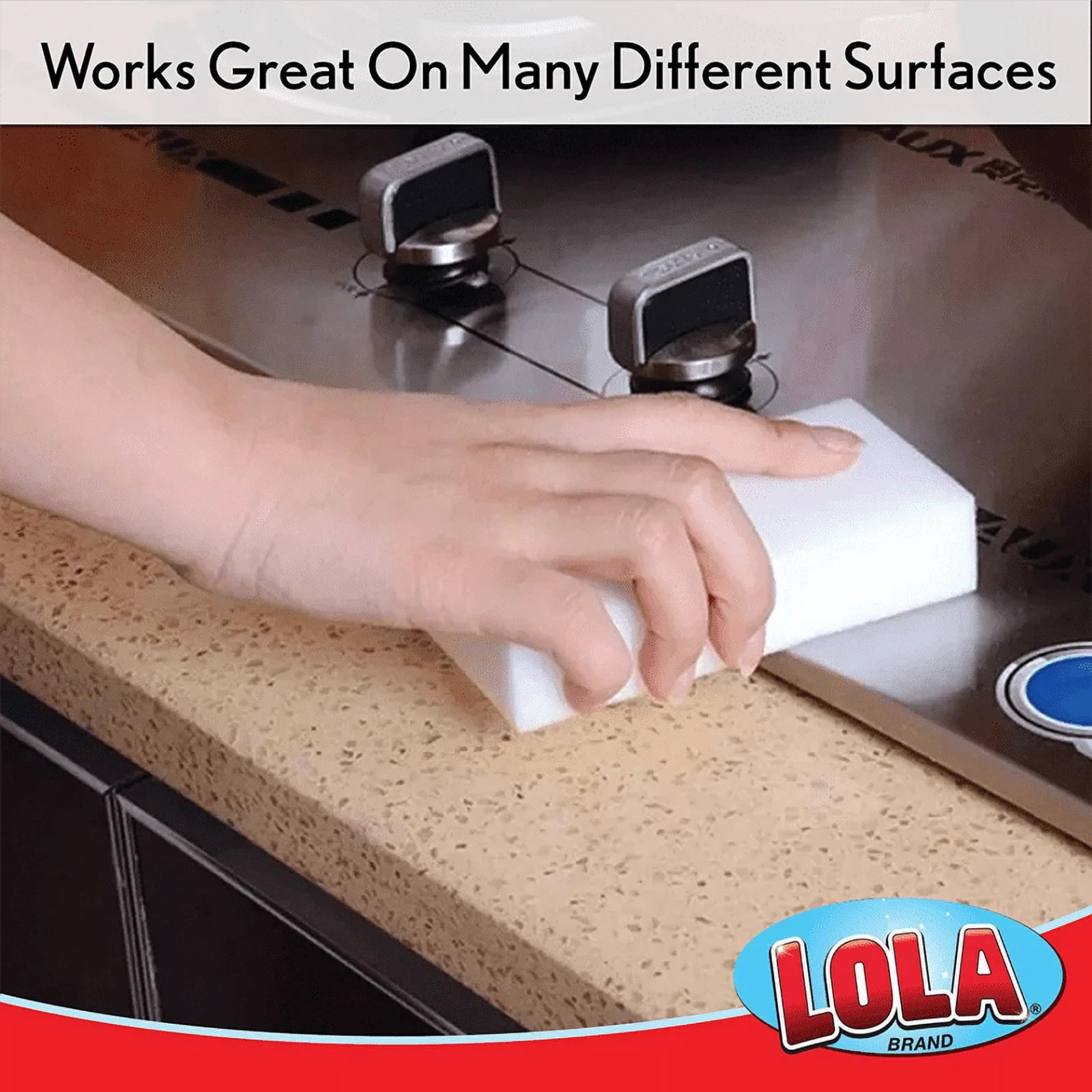 LOLA Mr. Clean Magic Eraser Comparable Rubaway Eraser Pads, Eco-Friendly – 2 CT