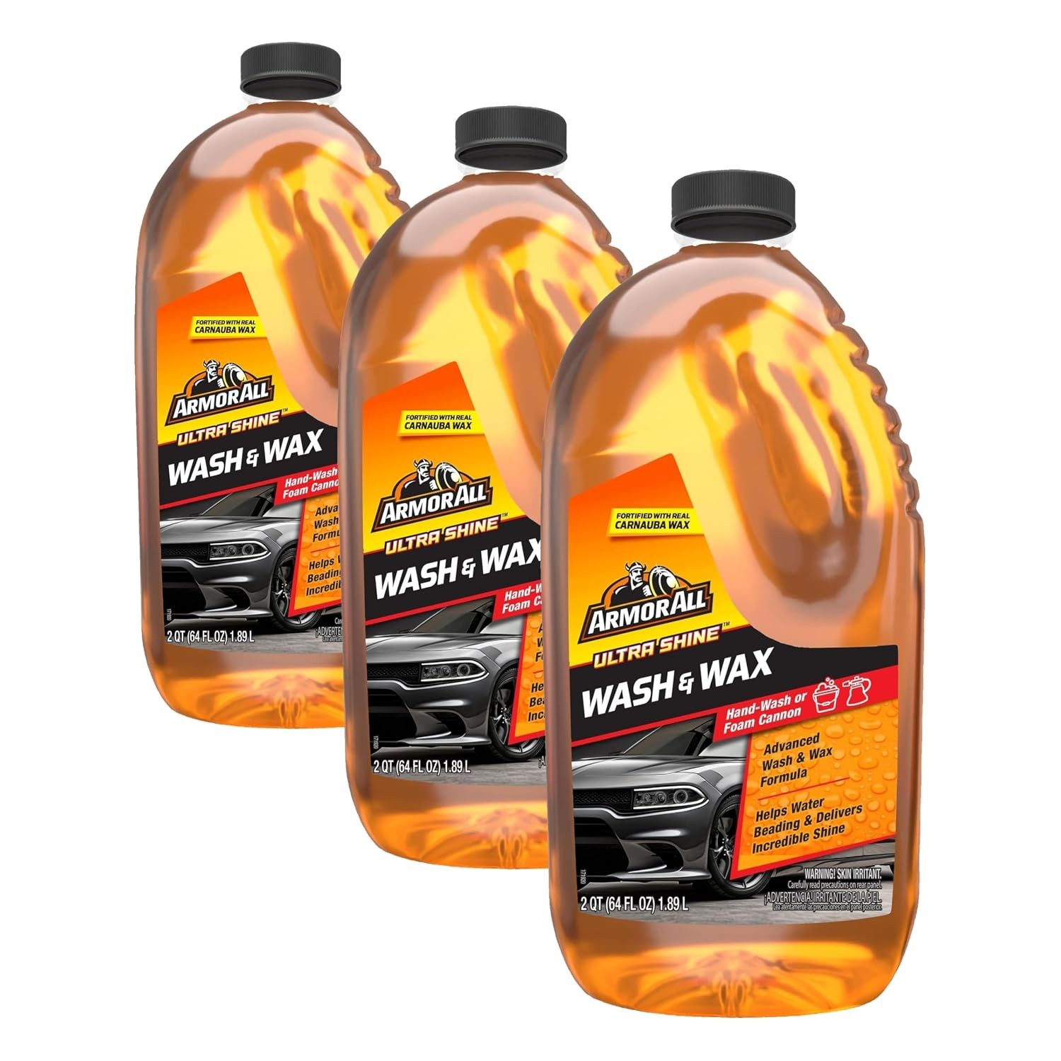 Ultra Shine Car Wash and Car Wax for Cars Trucks and Motorcycles Cleaning Fluid