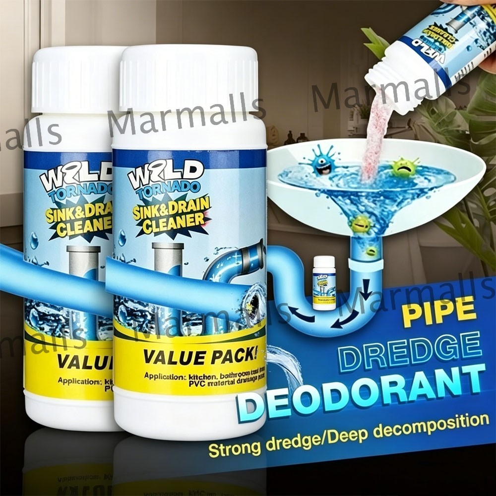 2pc Wild Tornado Powerful Sink &Drain Cleaner High Efficiency Clog Remover&Clean