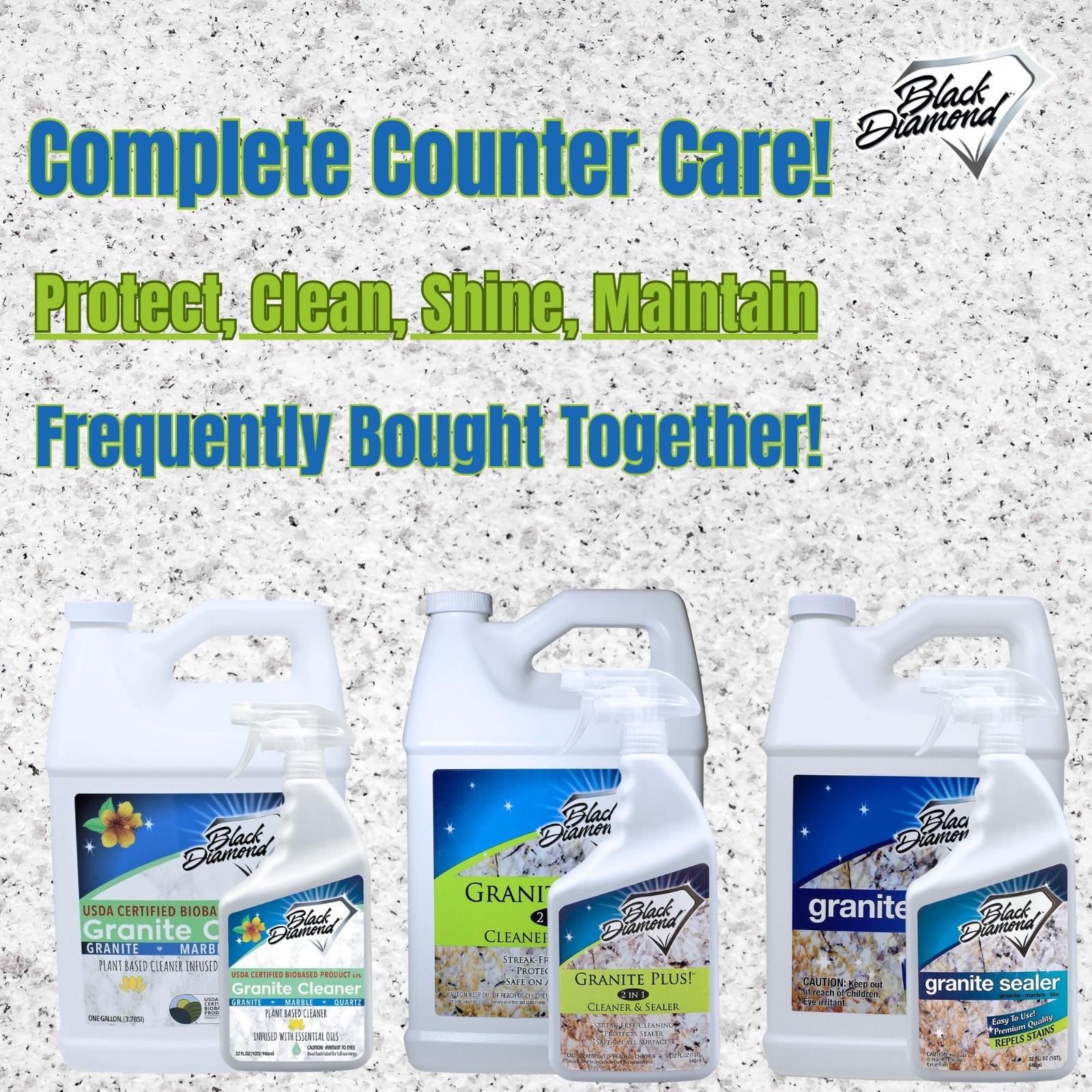 Granite Plus 2-in-1 Cleaner & Sealer – pH Neutral, Streak-Free for Stone Surface
