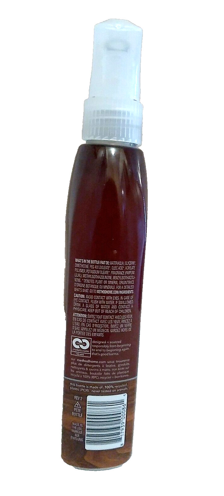 Method Wood For Good POLISH Conditions + Revitalizes Almond Spray 12 fl. oz New