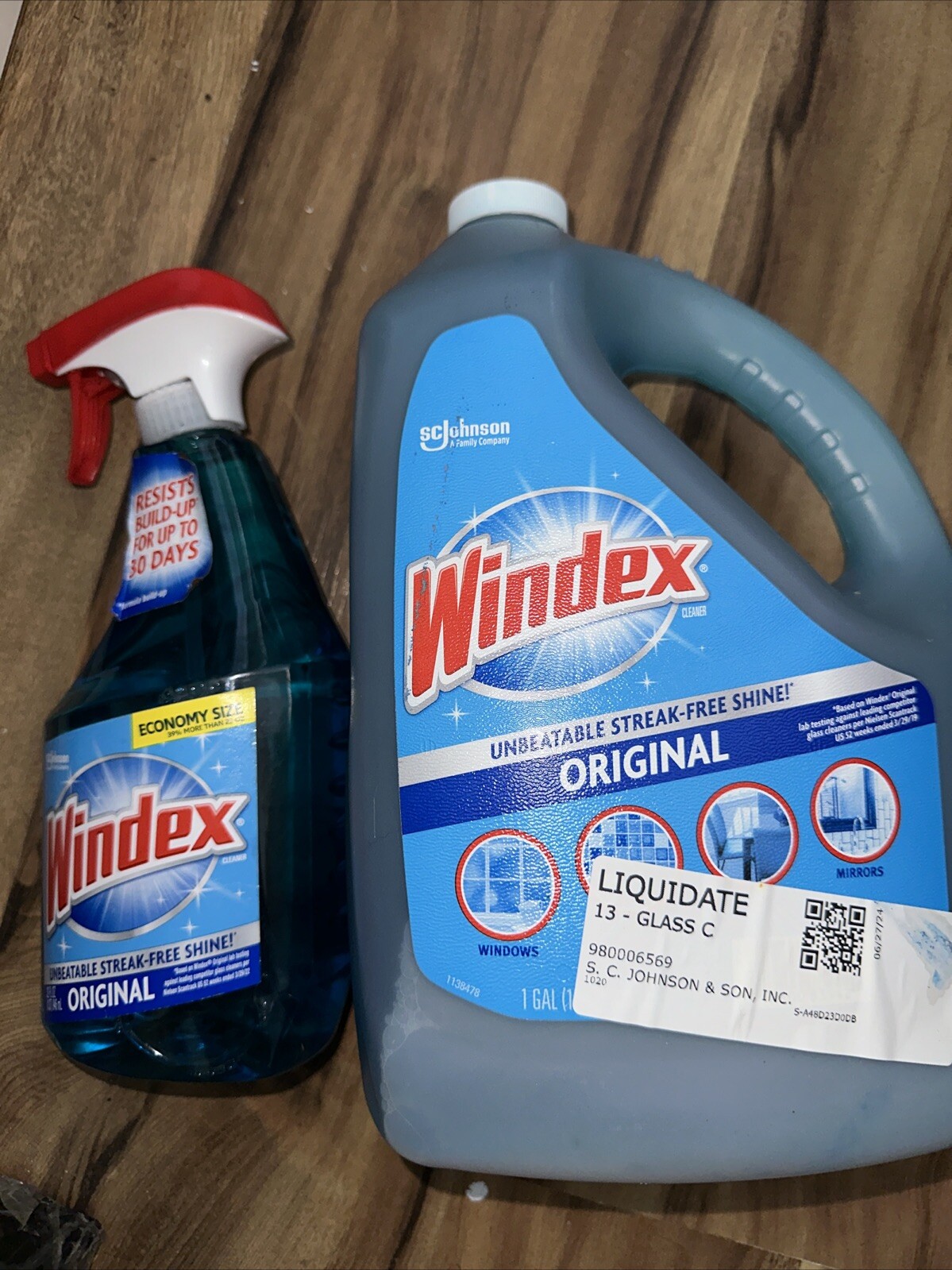 Windex Original Glass & More Surface Cleaner Trigger Spray – 1 Gal (128 Fl OZ)