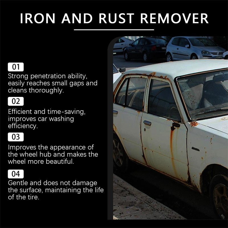 1PC Car Rust Remover Spray Cleaning Maintenance Iron &Tire &Wheel &Rim Cleaner