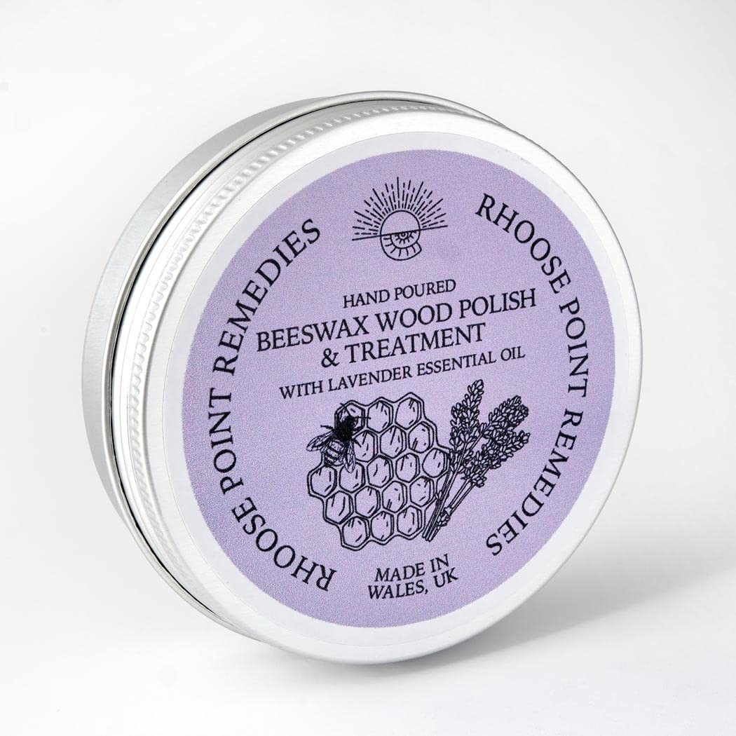 Beeswax Furniture Polish & Conditioner – Lavender 3.4oz, Enhances & Protects Woo