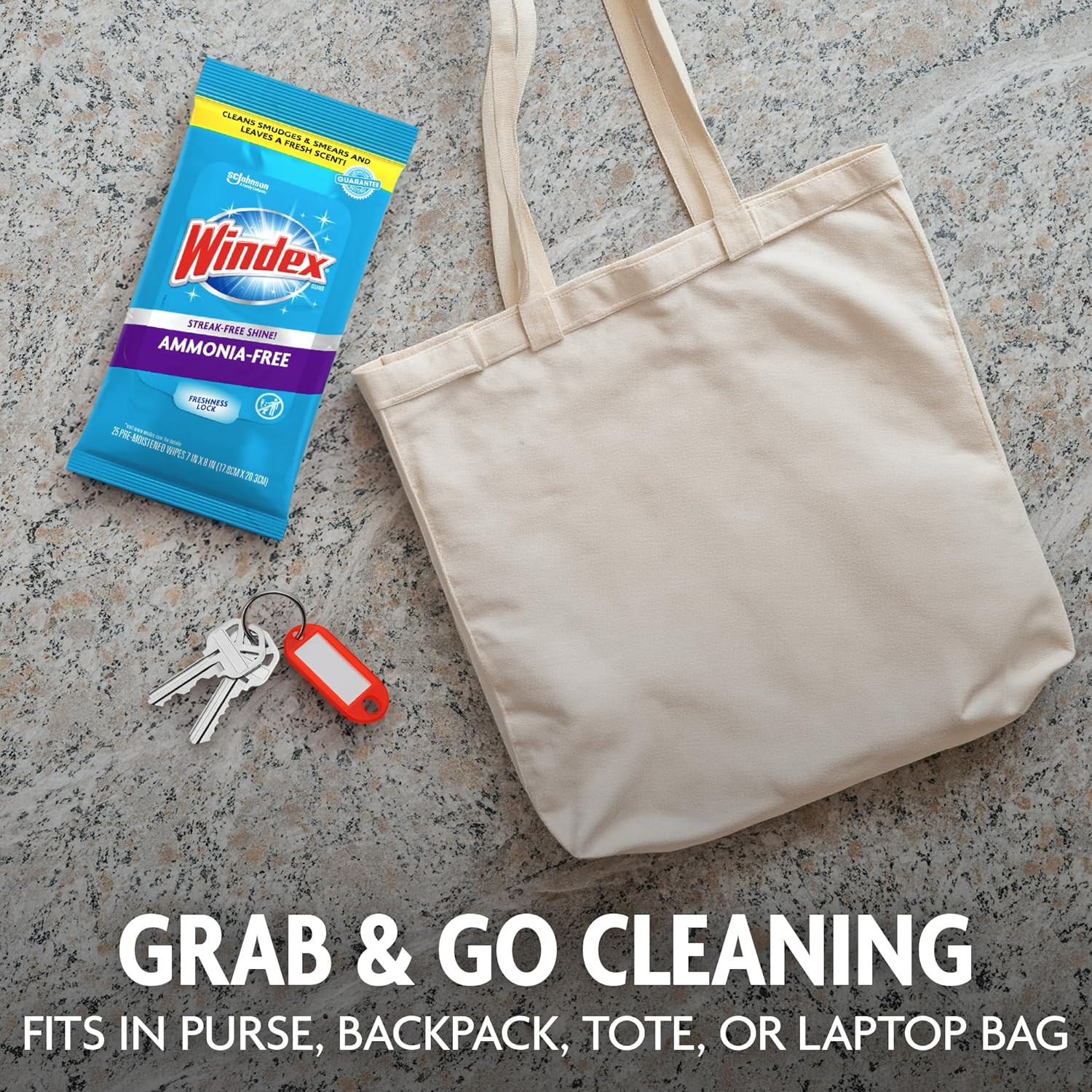 Windex Wipes Glass Cleaning Ammonia Free, Pre-Moistened Wipes for Cleaning All G