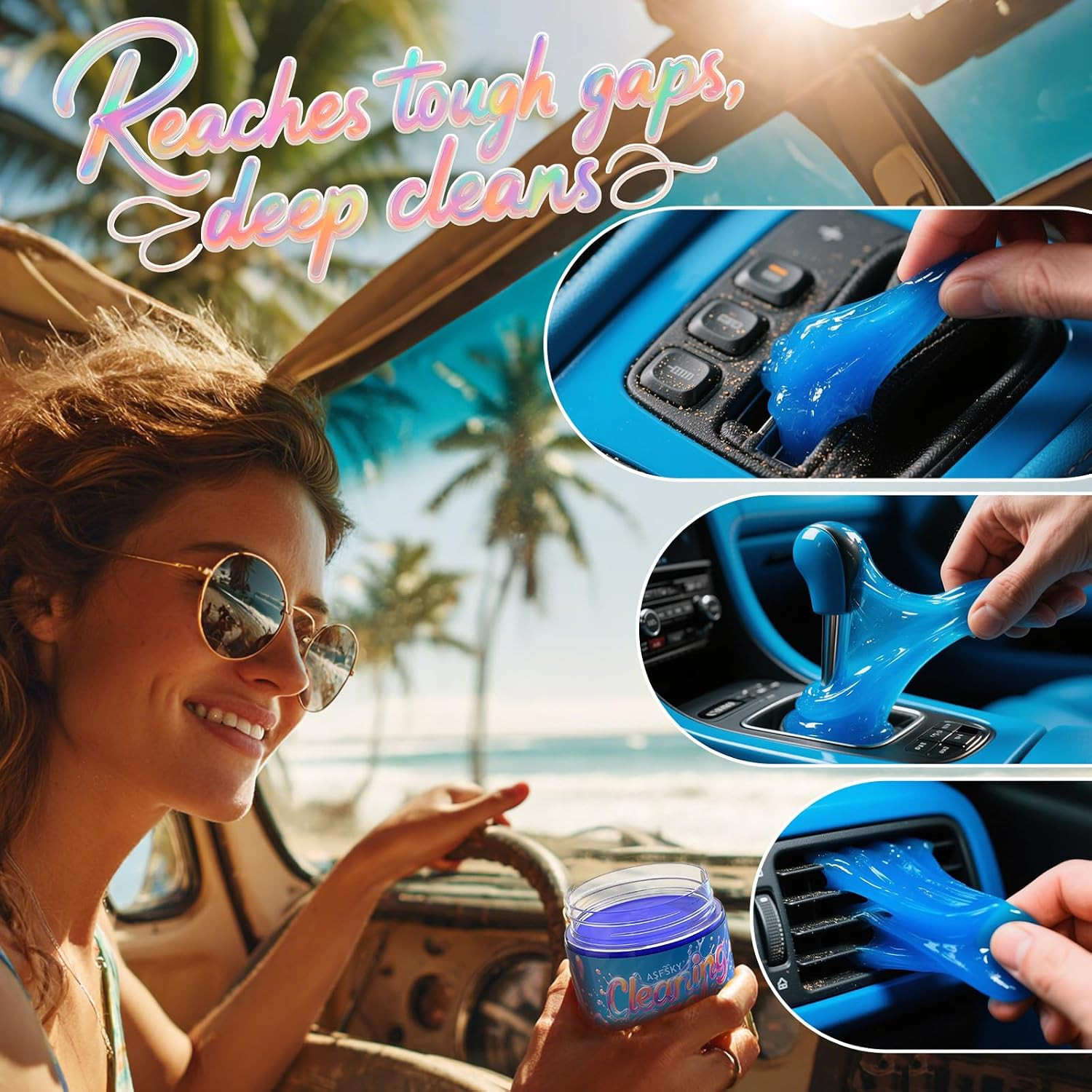 Car Cleaning Gel (Blue,Blueberry) Cleaning Putty Universal Dust Cleaning Car Int