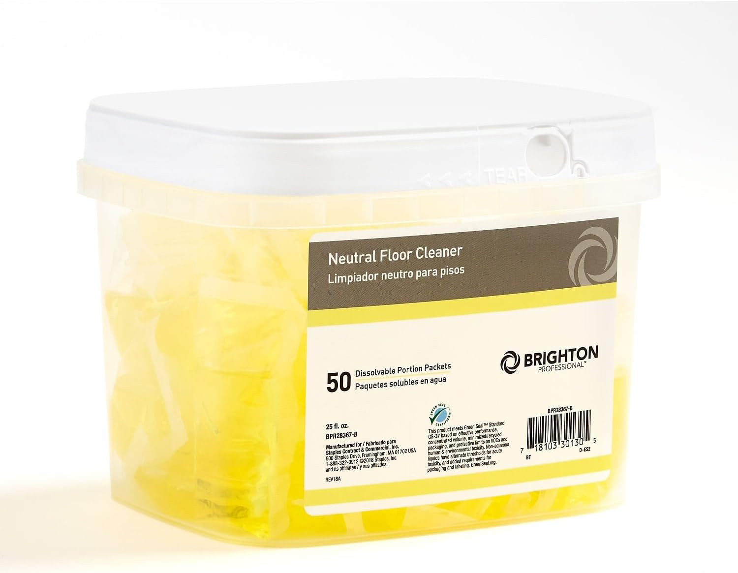 Coastwide Professional Dissolvable Portion Packets, Neutral Floor Cleaner, 50 Pa