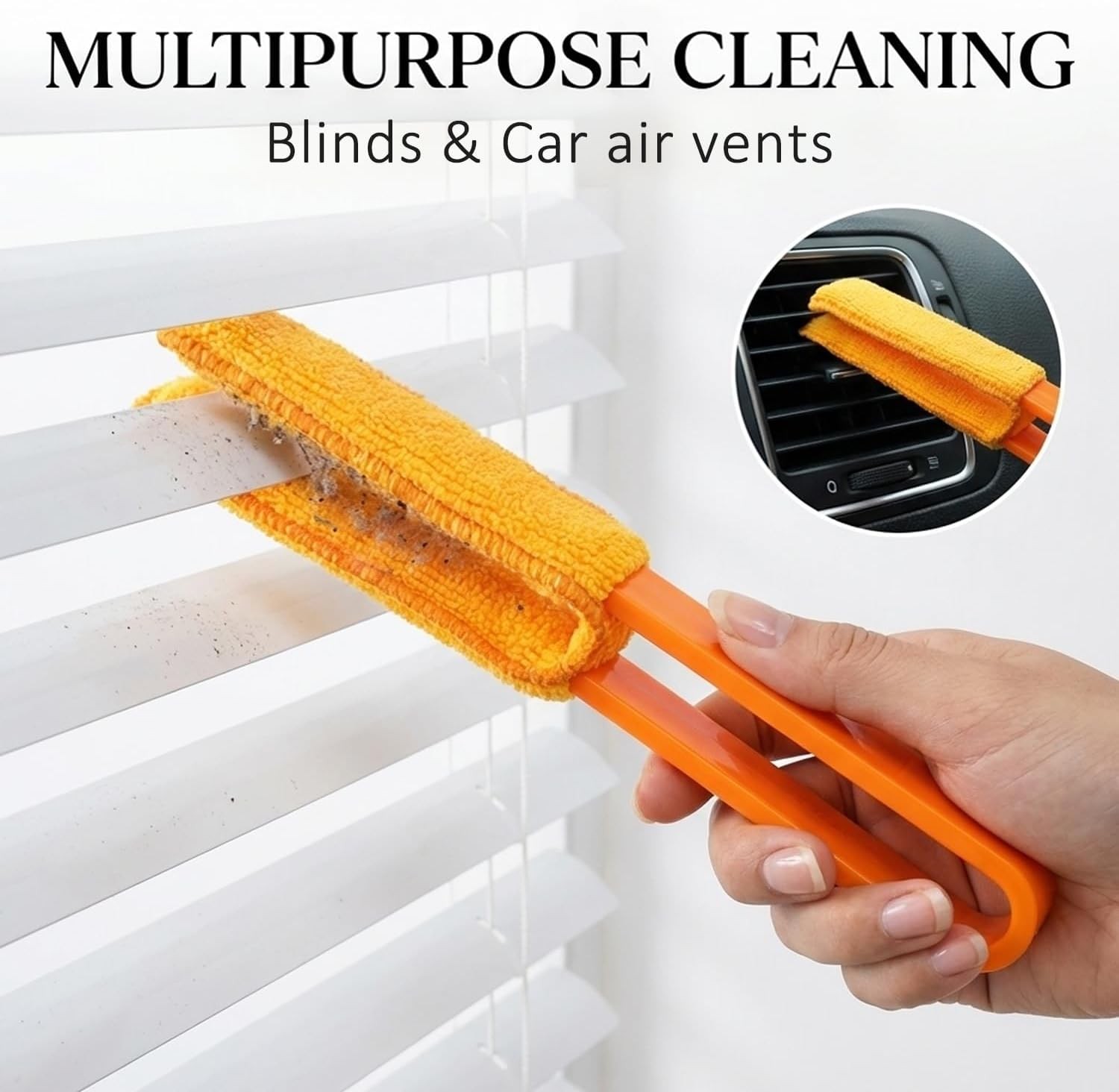 4 Pack Microfiber Blinds Duster, 4 Removable and Washable Sleeves, Cleaner for