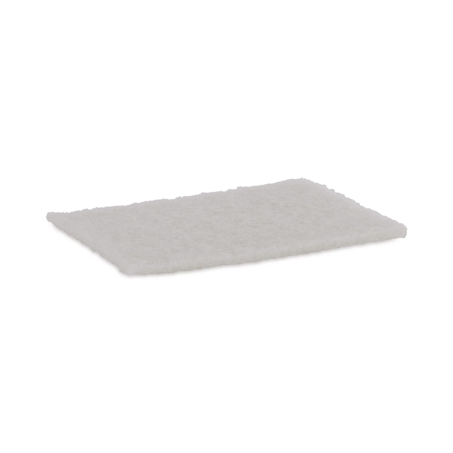 BWK198 Light Duty Scour Pad, White, 6″ x 9″ (Case of 20)