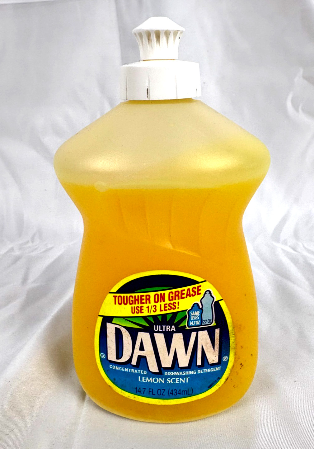 Rare Vintage 1995 Dawn Concentrated Dishwashing Liquid Lemon 14.7oz 85% full