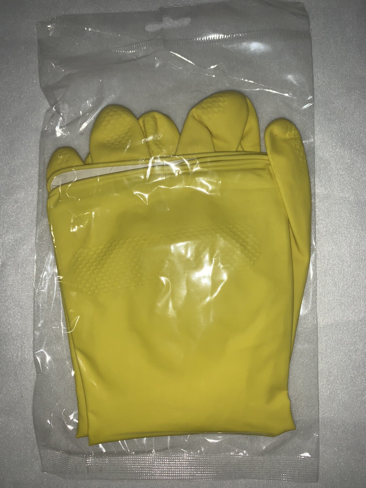Yellow Latex Household Cleaning Dishwashing Gloves – 3 Pairs (6 Gloves) – Large