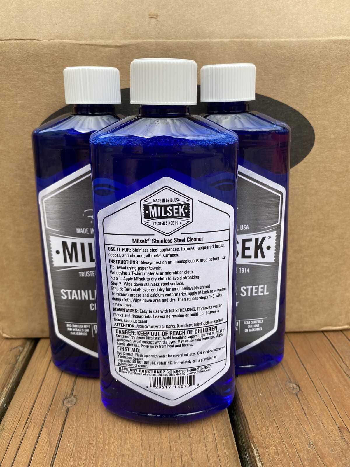 Milsek 12 Oz. Stainless Steel Cleaner Metal surfaces-Brass Copper Chrome fixture