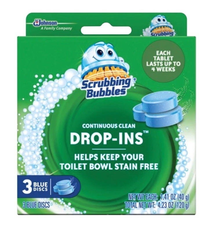 1 Scrubbing Bubbles Vanish Continuous Clean BLUE Drop-Ins 3ct Discs 4.23oz Box