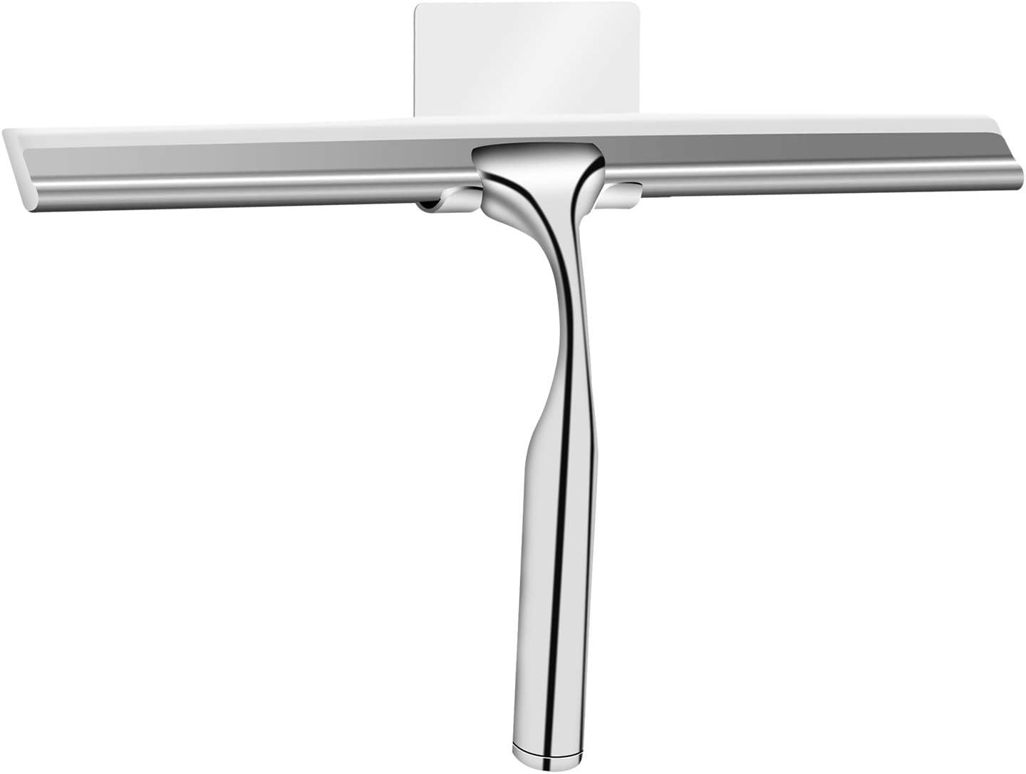 10-Inch Stylish Stainless Steel Squeegee with Hook for Effortless Cleaning