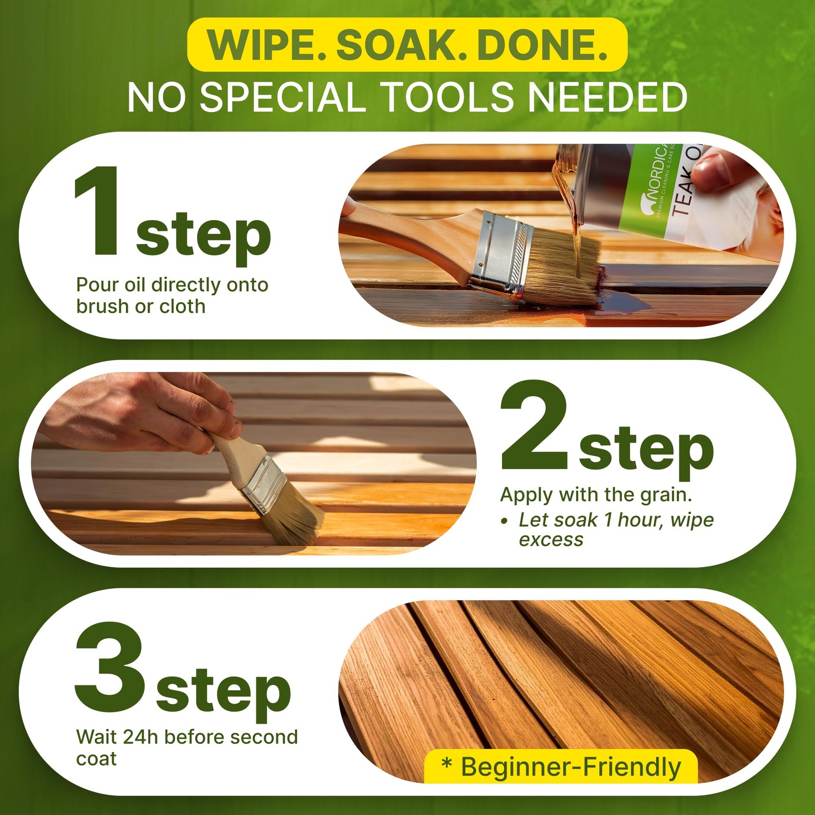 Teak Oil (525 ml) – Wood Oil for the Entire Indoor Area – Revives the Origina…