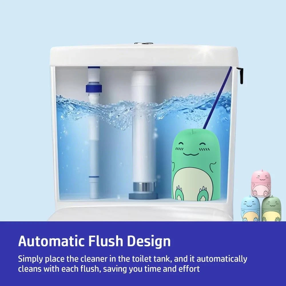 Cute Dinosaur-Shaped Toilet Bowl Cleaner Bottle, Bathroom Toilet Tank Cleaner wi