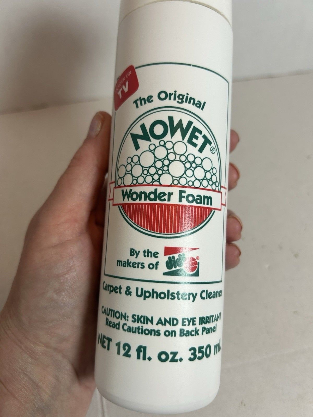 NoWet Wonder Foam Carpet Upholstery Cleaner 12oz Vintage 94 Canada USA As On TV