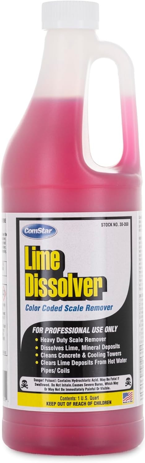 ComStar Lime Dissolver & Scale Remover 1 Qt Industrial Descaler Cleaner