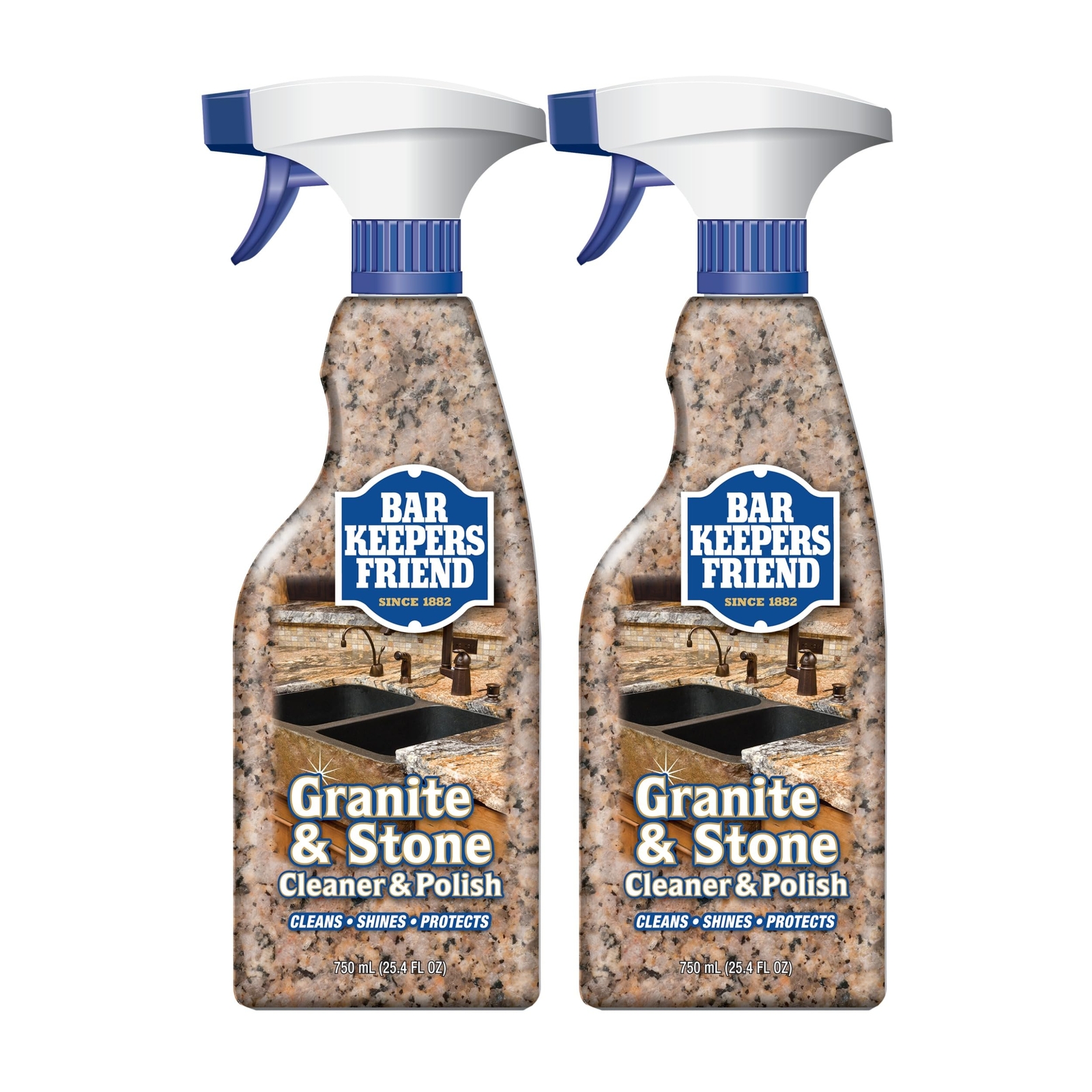 Bar Keepers Friend Granite Stone Cleaner Polish Multi Surface 25.4 Oz Pack of 2