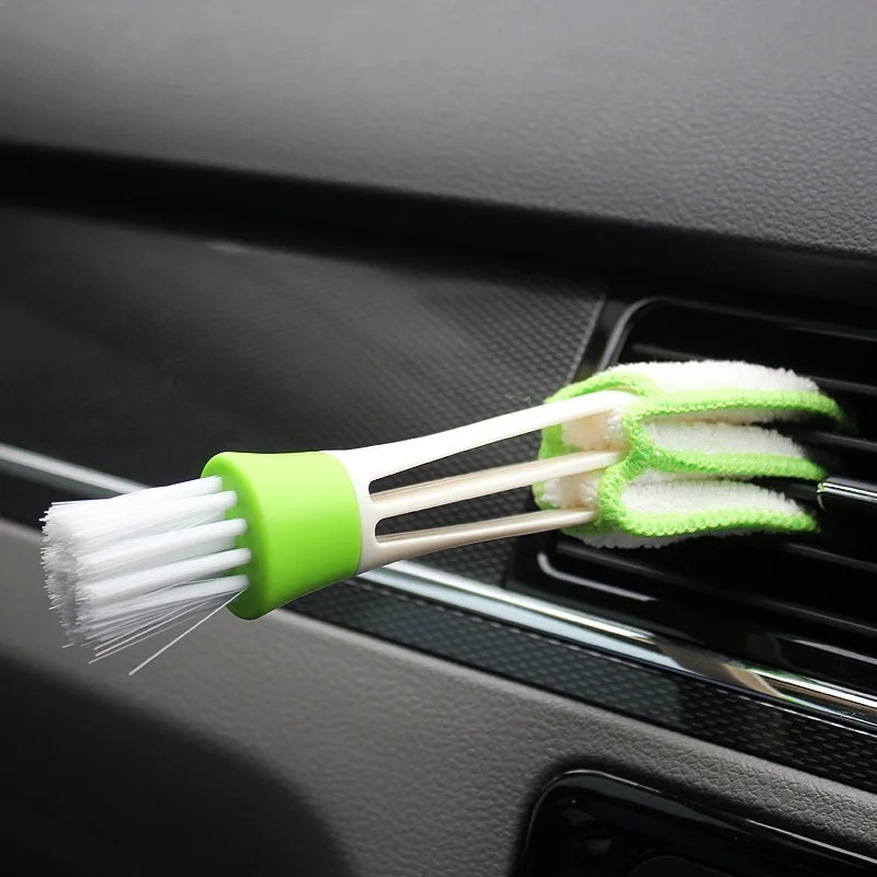 Double Ended Car Vent Brush Microfiber Detailer Computer Keyboard Duster Cleaner