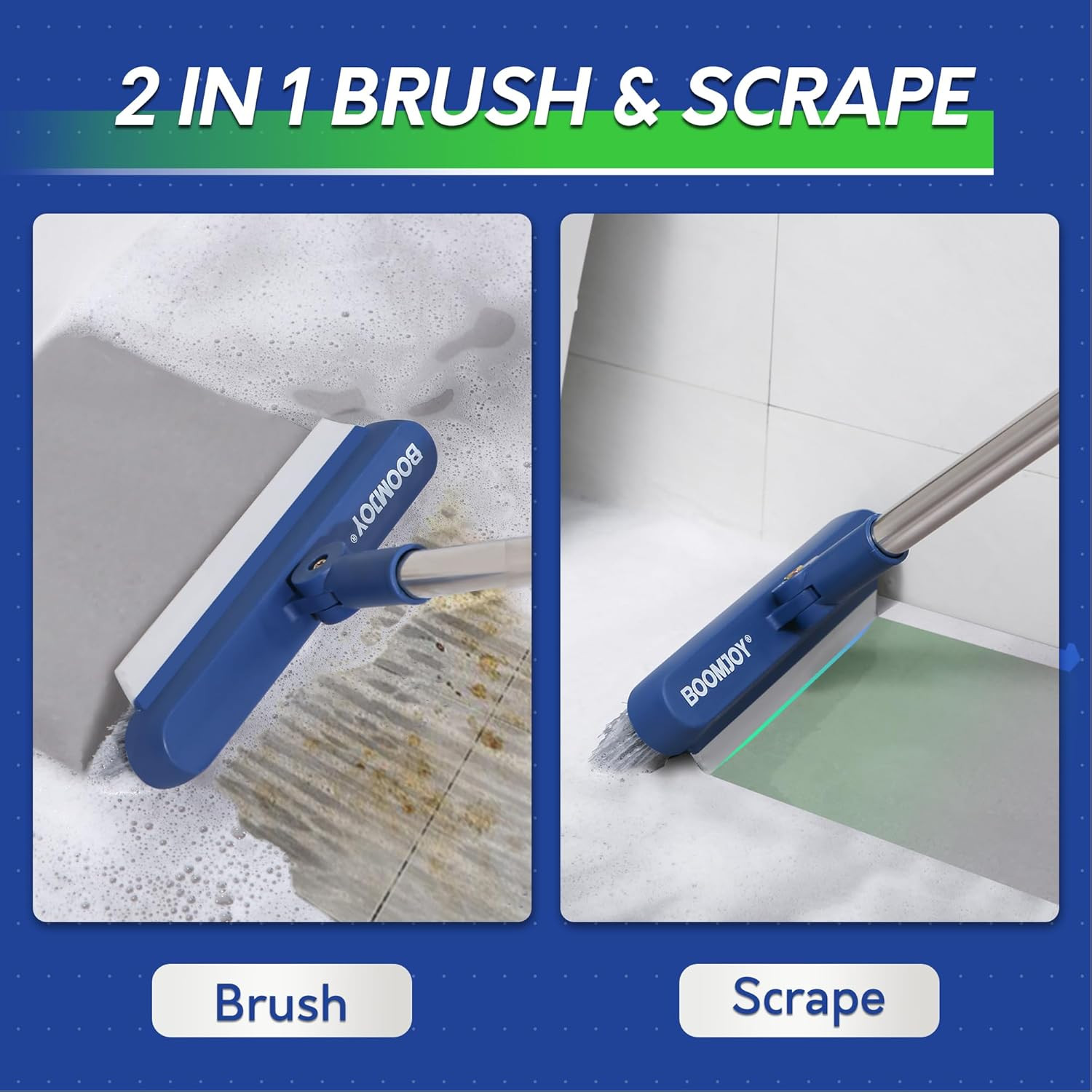 Grout Cleaning Brush V Shape Floor Scrub Brush Long Handle Crevice Set
