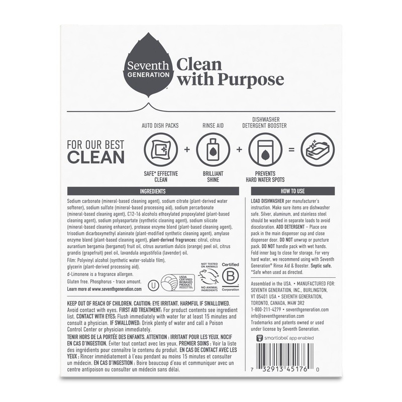 Power Plus Dishwasher Packs 15 Count Biodegradable Grease Fighting Citrus Pods