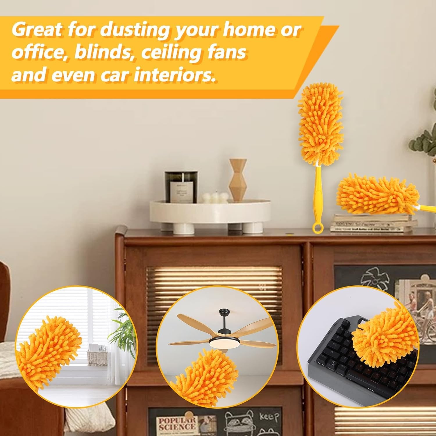 Microfiber Duster Refills Heavy Duty for Swiffer Duster Kit 4 Pack Machine Washa
