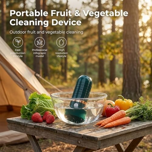 Produce Cleaner – Portable OH-ion Fruit & Vegetable Washer, Deep Cleans Produce,