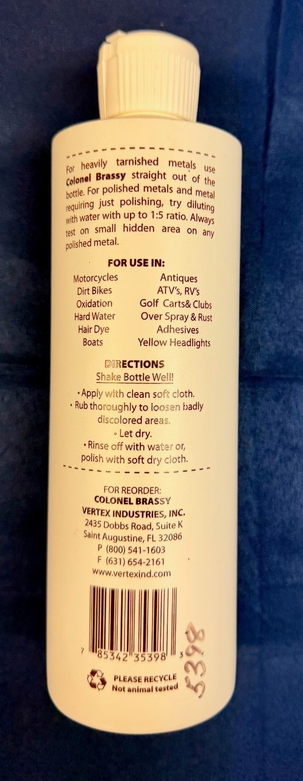 Colonel Brassy Hard Surface Cleaner, Industrial Strength
