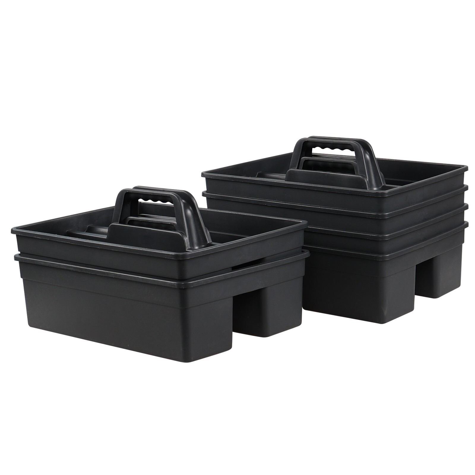Kekow 6-Packs Large Plastic Cleaning Storage Caddy with Handle Commercial Tool