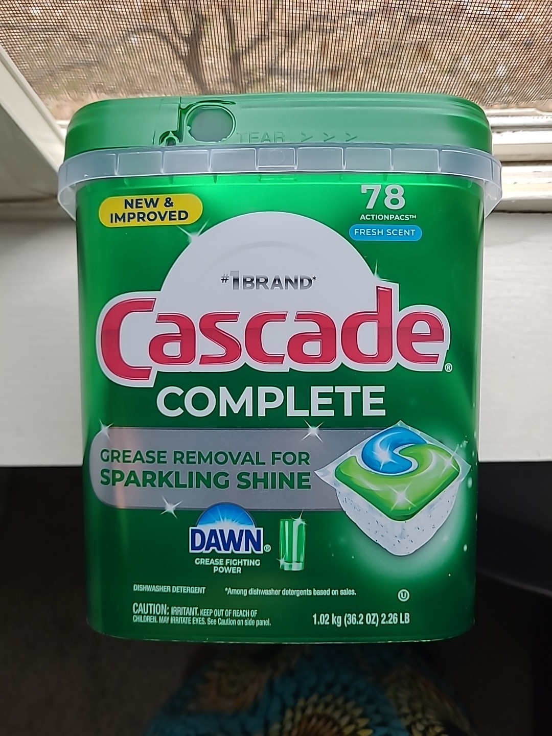 Cascade Complete Dishwasher Detergent – Lemon, Pack of 78
