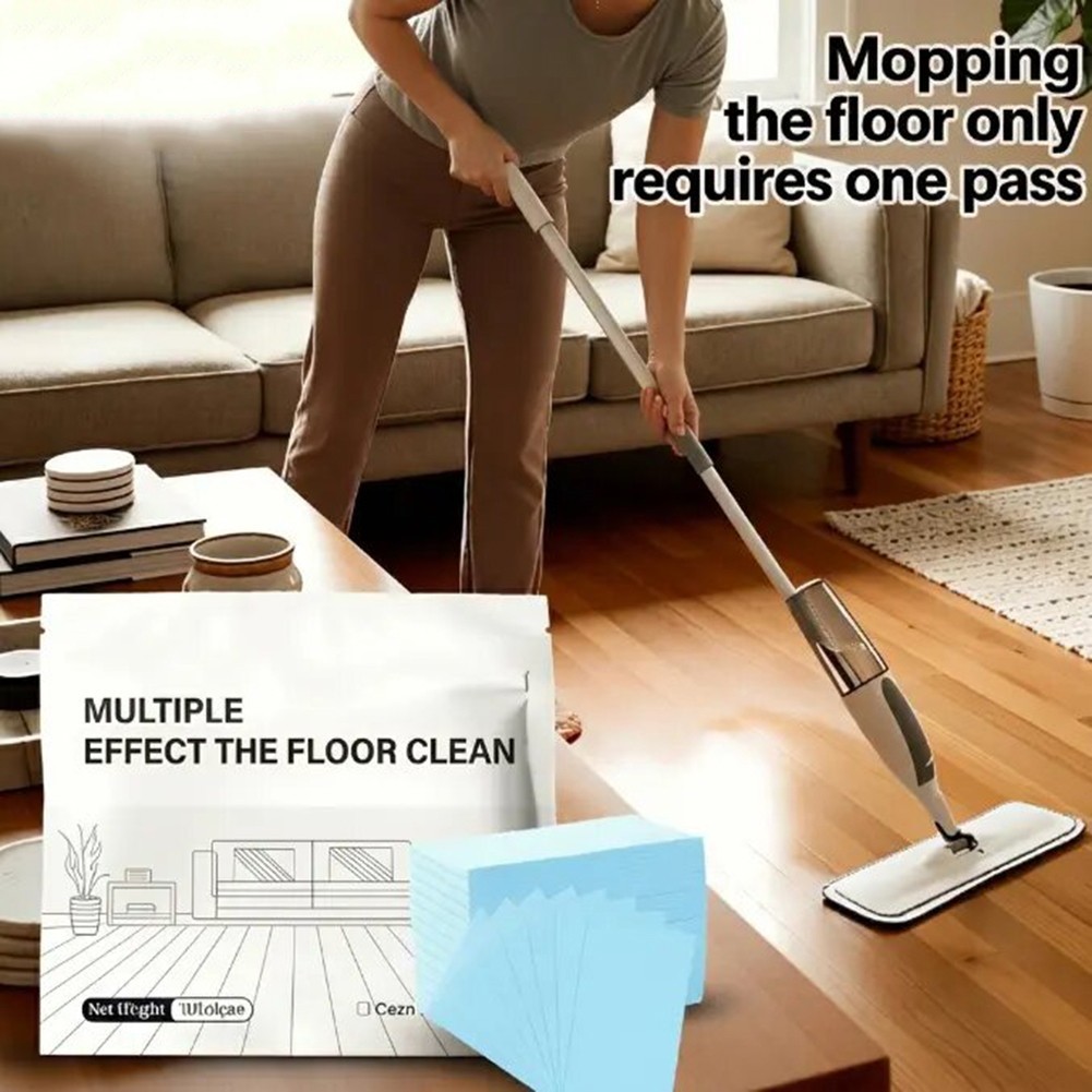 100PCS Multi -Surface Floor Cleaner Sheets Concentrated Dissolvable Mop Cleaning