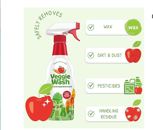 Fruit & Vegetable Wash, Produce Wash and Cleaner, 16-Fluid Ounce, Pack of 2, …