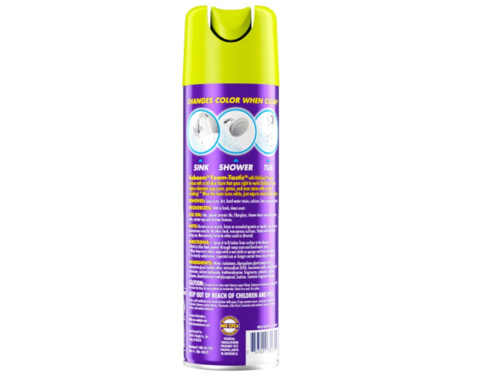 OxiClean Foam-Tastic Bathroom Cleaner, Citrus Scent, 19 oz Spray 2 Pack
