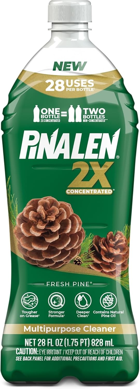 PINALEN 2X Concentrated Multipurpose Cleaner – Fresh Pine Scent – 28 fl oz