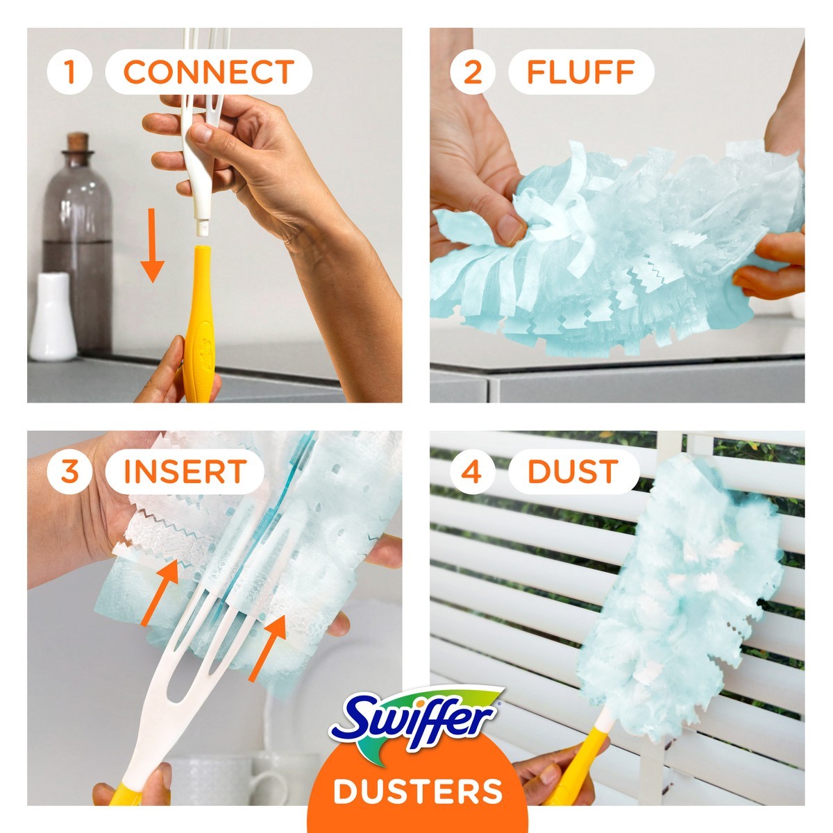 Dusters Multi-Surface Refills – Unscented – 18ct: Cotton Material, Multipurpose