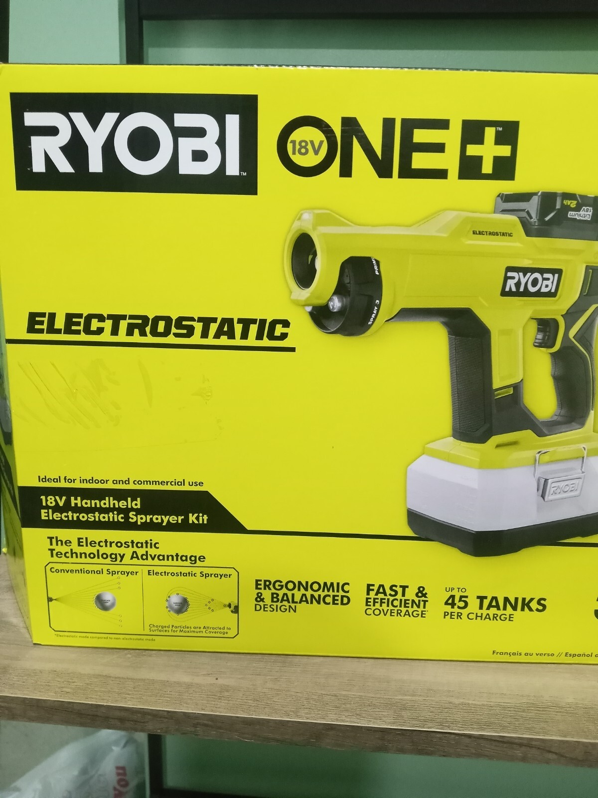New Ryobi PSP02 – ONE+ 18V Cordless Handheld Electrostatic Sprayer (Tool Only)